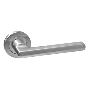 2 DOOR HANDLE SET ROUND ROS. STAINLESS STEEL - 1 PAIR